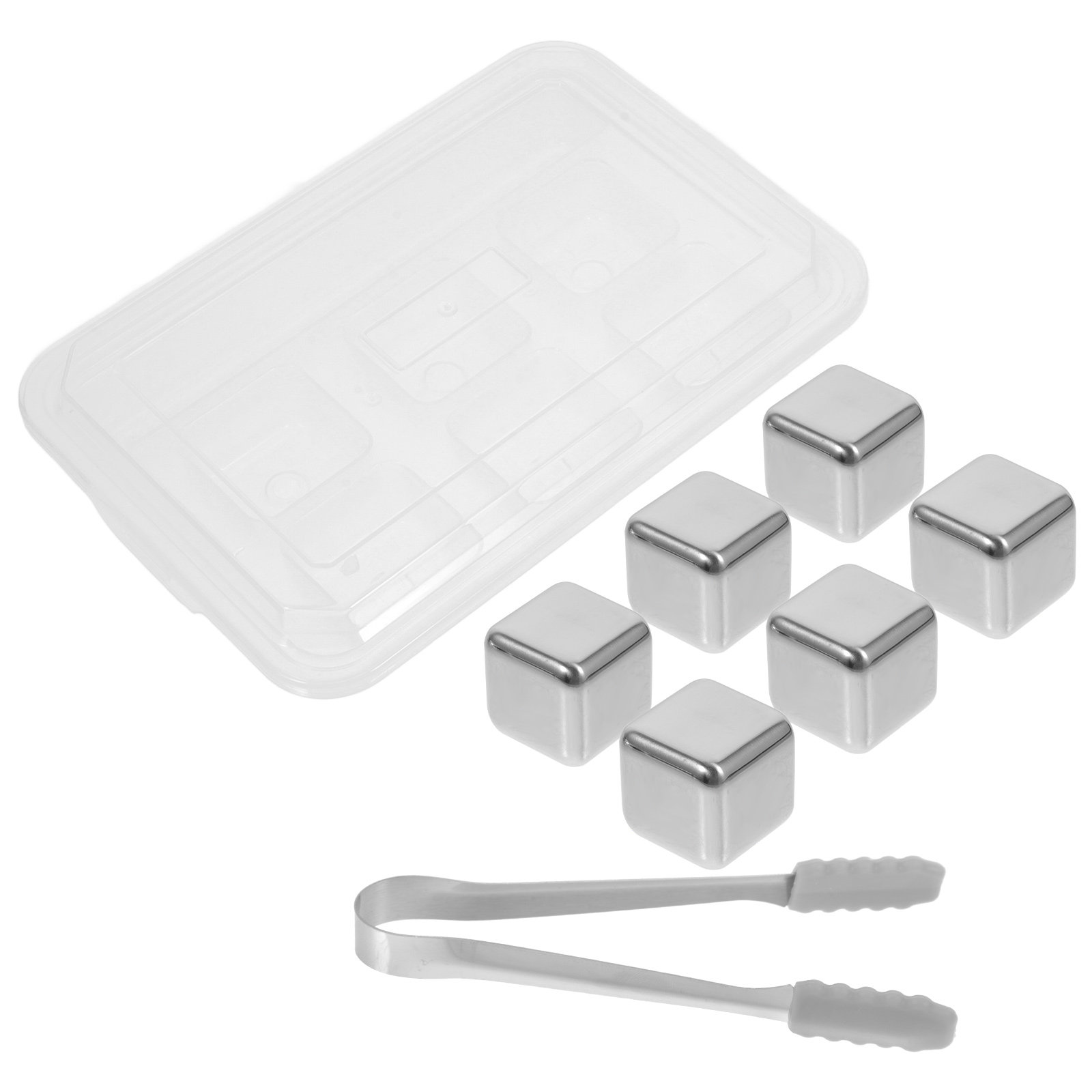 Whiskey Stone Set - ステンレス製アイスキューブセット 1セット 再利用可能なウイスキーストーン ウイスキー、ワイン、スピリッツ、飲料用冷却ストーン バーツール ドリンク用
