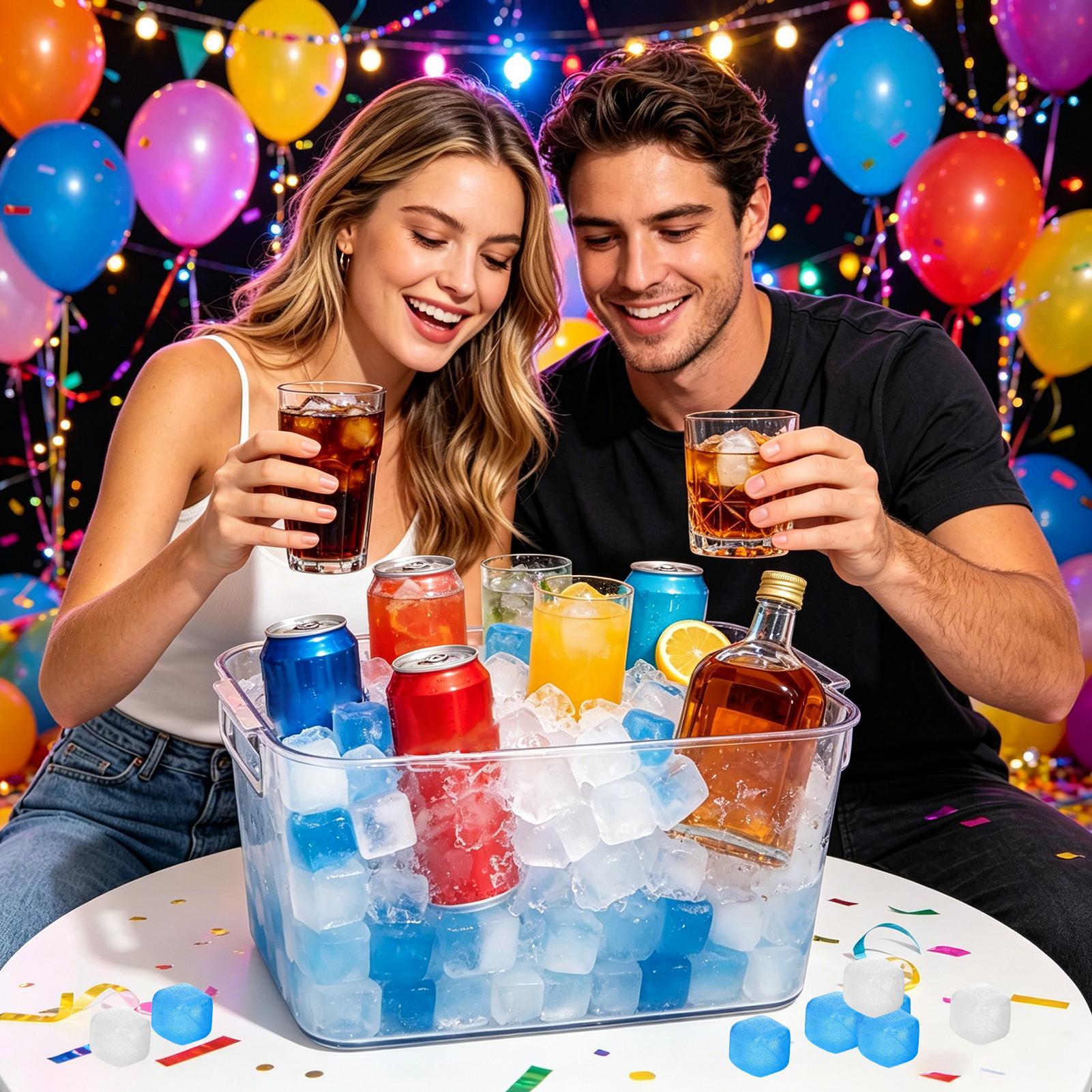 100個入り スローメルト 再利用可能 アイスキューブ 再冷 - Whiskey Stone Set のレビューと価格