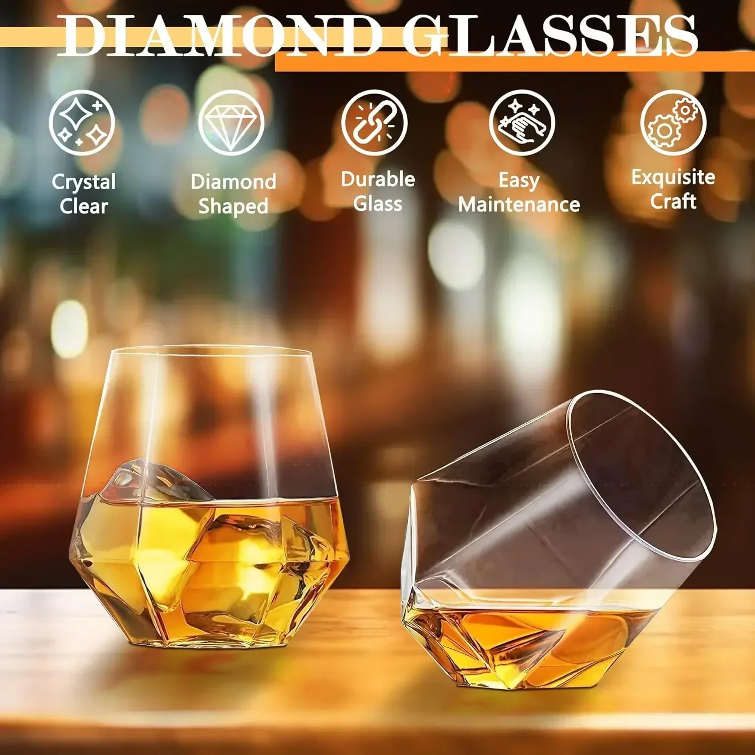 ダイヤモンドウイスキーデキャンタセット、ダイヤモンドデキャン - Whiskey Stone Set のレビューと価格