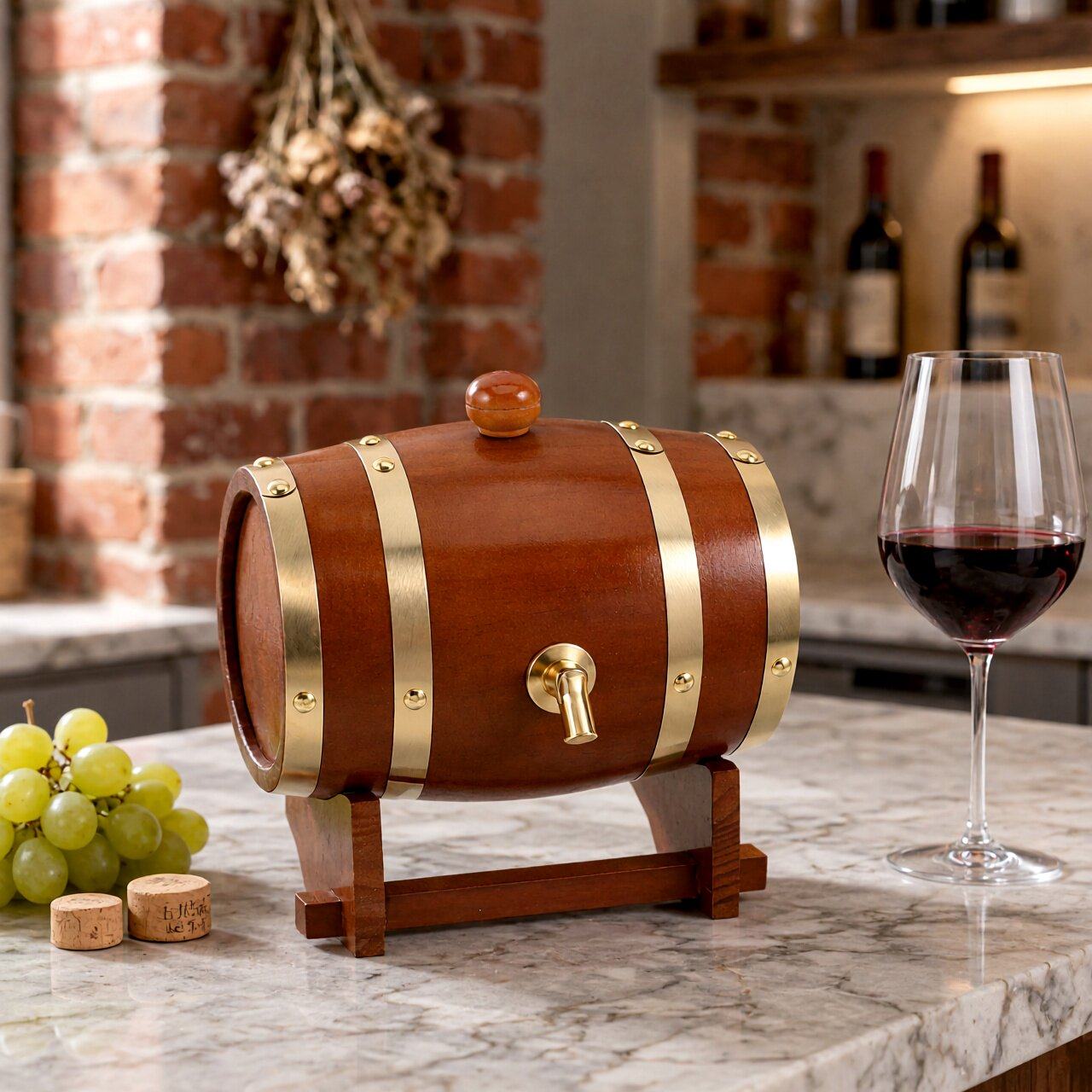 1個入り オーク材の熟成樽、木製ワイン・ウイスキーディスペン - Wine Beer Whiskey のレビューと価格