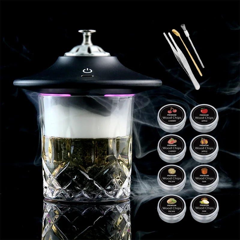 充電式電動カクテルスモーカーキット ウイスキースモーカーセッ - Whiskey Stone Set のレビューと価格
