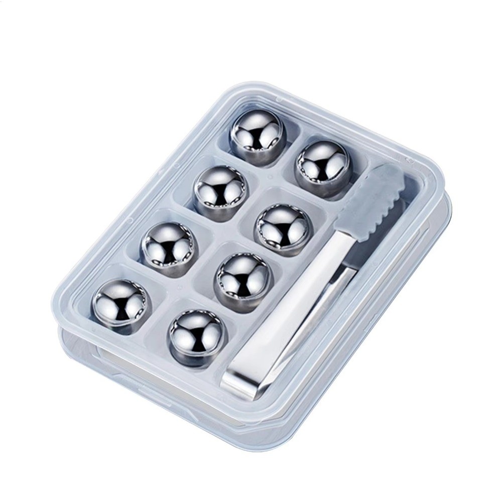 25mm ステンレス製アイスキューブボール 再利用可能なフル - Whiskey Stone Set のレビューと価格