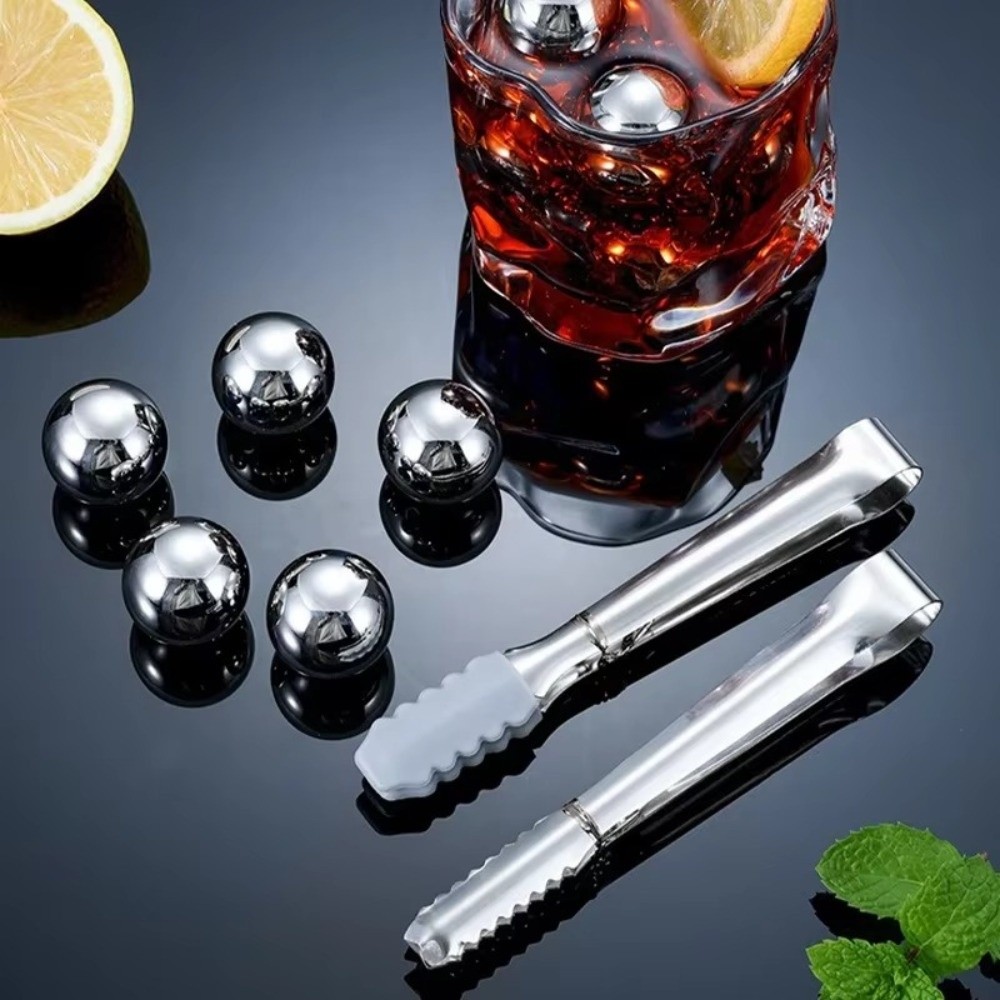 25mm ステンレス製アイスキューブボール 再利用可能なフル - Whiskey Stone Set のレビューと価格