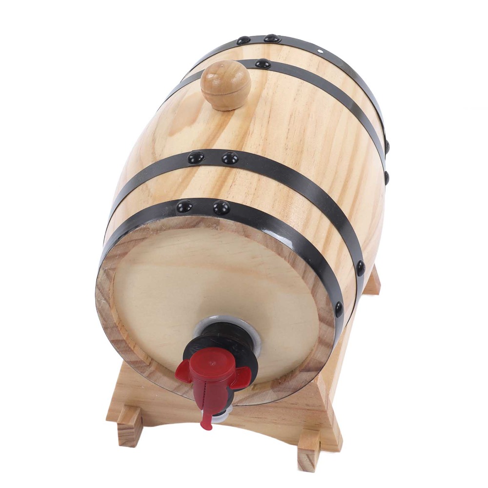 7個のヴィンテージパインウッドワイン熟成樽（スタンド付き）ビ - Wine Beer Whiskey のレビューと価格