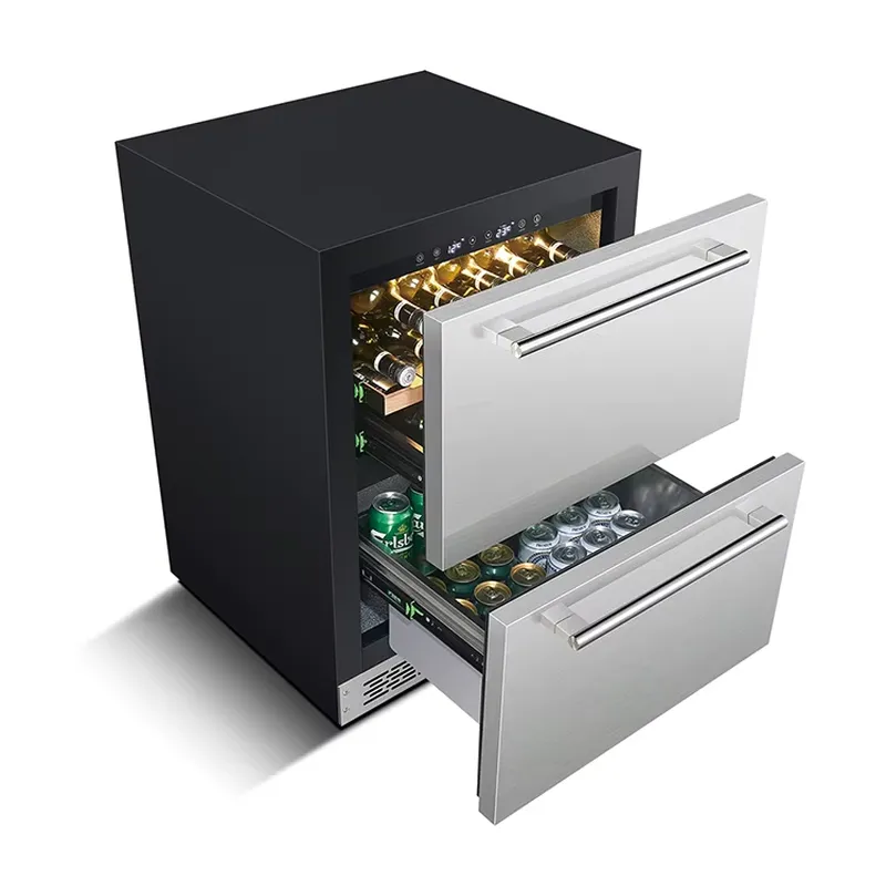 黒色で耐久性のあるステンレス製、145Lの霜取り不要デュアル - Wine Beer Fridge Dual Zone のレビューと価格