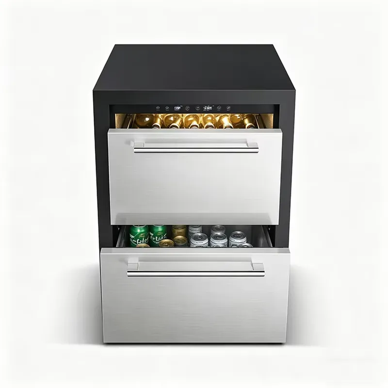 黒色で耐久性のあるステンレス製、145Lの霜取り不要デュアル - Wine Beer Fridge Dual Zone のレビューと価格
