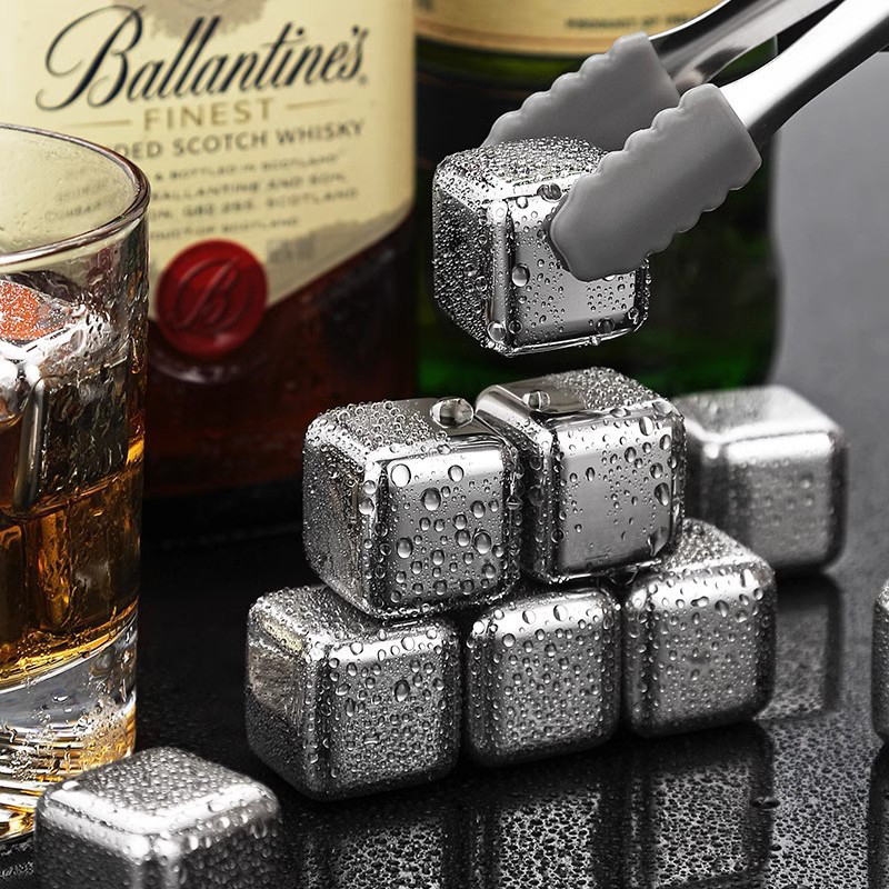 304ステンレス鋼製アイスキューブセット、PP製収納ボックス - Whiskey Stone Set のレビューと価格