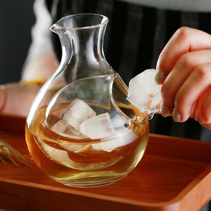 鉛フリー透明クリスタルガラスカラフェ、モダンなアイスジャグ、 - Wine Beer Whiskey のレビューと価格